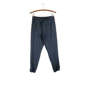 Athleta Farallon Jogger Washed Black Cotton Blend Pull On Pants Womens Size 0